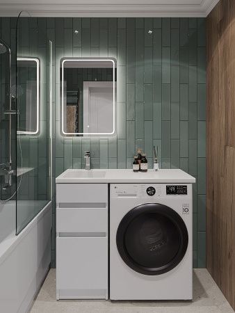 Тумба с раковиной Orange Sistema ST-40TUW+RAL 100х50 напольная цвет белый