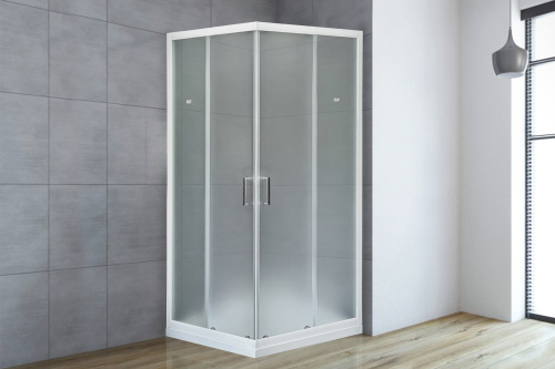 Душевой уголок Royal Bath HPD RB11512HPD-C 115х120 стекло матовое профиль белый без поддона