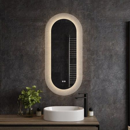 Зеркало с подсветкой и антизапотевателем Maretti Anna AN1450110V12EL 50х110 подвесное