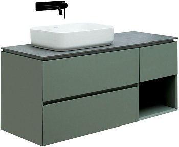 Тумба под раковину Allen Brau Infinity 1.21005.CGM 119х46х51 подвесная цвет зеленый/серый