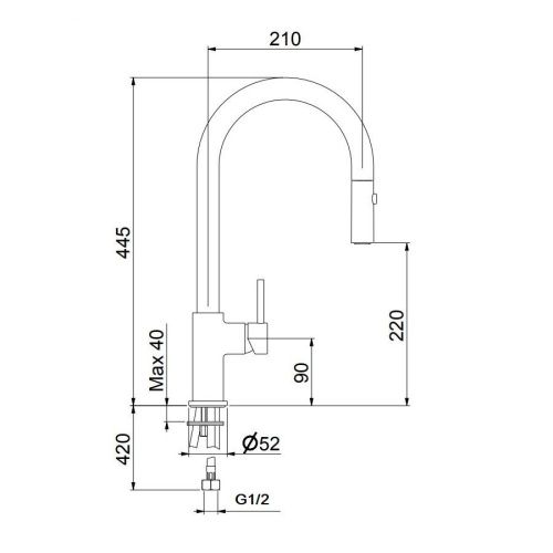 Смеситель для кухни Webert DH940302015 на мойку хром - фото 3