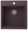 Кухонная мойка Ulgran Quartz Forte 460-06 46х50 цвет темно-коричневый поверхность матовая