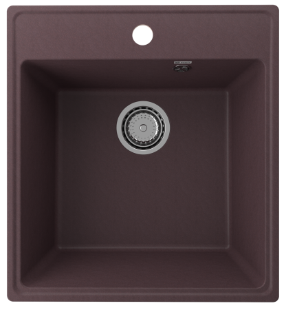 Кухонная мойка Ulgran Quartz Forte 460-06 46х50 цвет темно-коричневый поверхность матовая