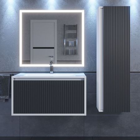 Тумба с раковиной Uperwood Next Premium 3930205166 80х50 цвет серый