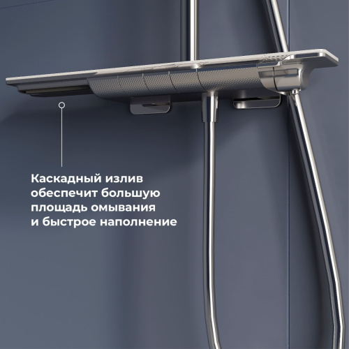 Душевая стойка RGW Shower Panels (Шоувер панелс) 51140134-01 настенная цвет хром с термостатом - фото 4