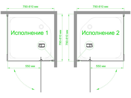 Душевой уголок Royal Bath HPVD RB80HPVD-C-BL 80х80 стекло матовое профиль черный без поддона - фото 4