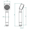 Душевая лейка THG Mtropolis cristal clair manettes A2B-A02-66 цвет хром