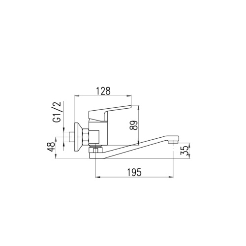 Смеситель для кухни RavSlezak Colorado CO201.5/26CMAT настенный черный матовый - фото 2