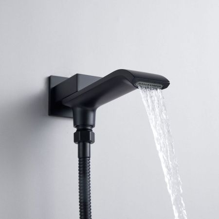 Душевая система Shevanik S4035H встраиваемая в стену цвет черный