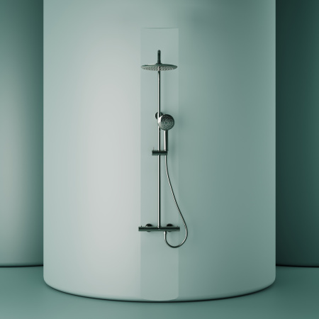 Душевая стойка Sancos Game SC3002CH настенная цвет хром с термостатом