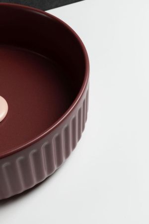 Раковина керамическая Allen Brau Fantasy 4.11032.BD 40х40 накладная цвет красный без отверстий под смеситель