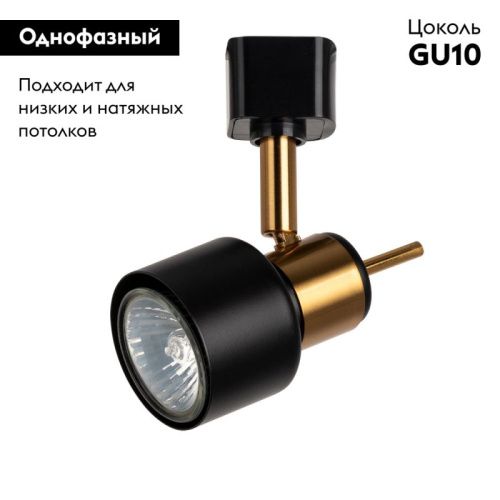 Трековый светильник Arte Lamp ALMACH (АЛМАЦХ) A1906PL-1BK - фото 2