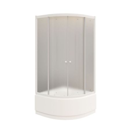 Душевой уголок Parly ZF80 80х80 стекло матовое профиль белый с поддоном