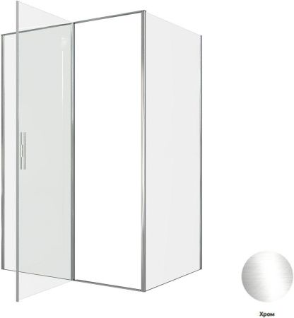 Душевой уголок Allen Brau Priority 3.31034.00 + 3.31046.00 140х100 стекло прозрачное профиль хром без поддона