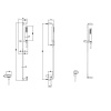 Душевой гарнитур Gessi Goccia 33642#299 настенный черный