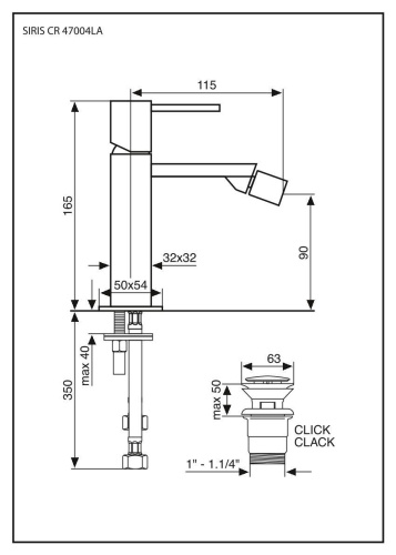 Смеситель Emmevi Siris 47004LA/CR на биде хром - фото 2 Смеситель Emmevi Siris 47004LA/CR на биде хром - фото 2