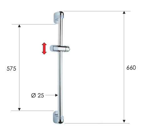 Душевая штанга Remer 311S цвет хром