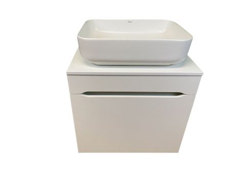 Тумба с раковиной Sintesi STL.W7013_SIN-LVB-APP-409WM 60х60 подвесная цвет белый