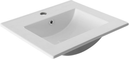 Раковина керамическая Aquanet Flat 00303190 50х40 полувстраиваемая цвет белый 1 отверстие под смеситель