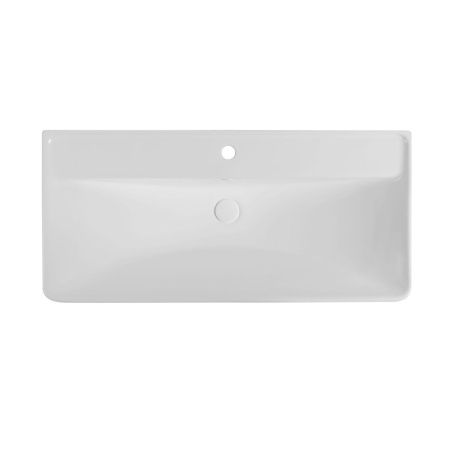 Раковина керамическая Aquanet Ирис 00323884 100х50 полувстраиваемая цвет белый 1 отверстие под смеситель