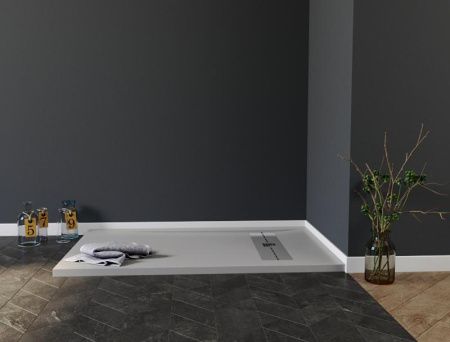 Душевой поддон из искусственного камня Aquanet Delight 00258886 160х80 серый без каркаса