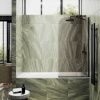 Душевая шторка на ванну Maybah Glass MGV-139-6у 55х140 стекло тонированное профиль черный ориентация универсальная