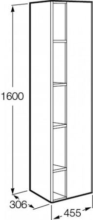 Шкаф-пенал Roca Etna 7857303806 30х160 подвесной цвет белый