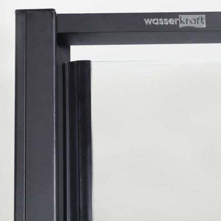 Душевой уголок Wasserkraft 74P07 120х90 стекло прозрачное профиль черный без поддона