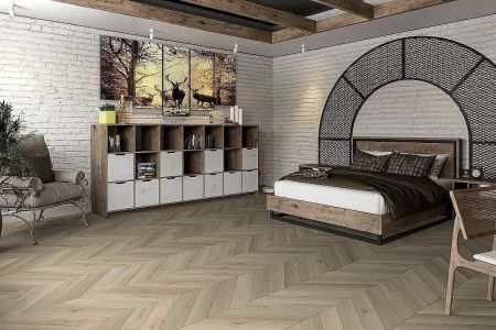 Кварцвиниловая плитка Damy Floor CHEVRON LVT DF01-Ch-LVT Версаль толщина 0.25 см 43 класс 600х127