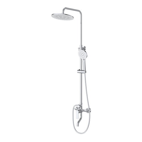 Комплект: стойка со смесителем BelBagno AURORA AURORA-VSCM/LVM-CRM настенный хром - фото 3