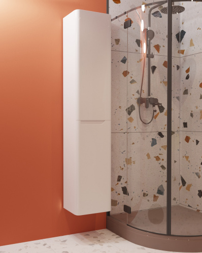 Шкаф-пенал Эстет Kare Luxe ФР-00006002 35х32х175 подвесной цвет белый - фото 2