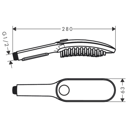 Душевая лейка Hansgrohe DogShower 26640670 цвет черный