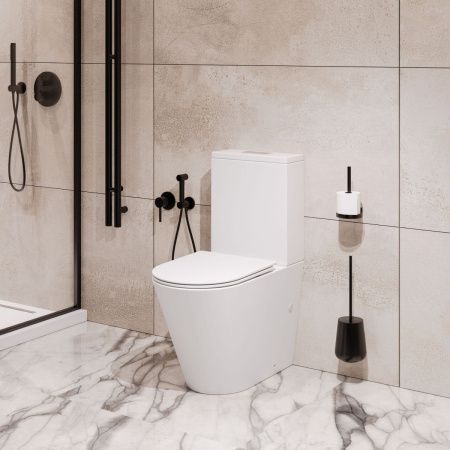 Унитаз напольный с бачком Grossman Торнадо GR-4458MSQ белый с сиденьем микролифт безободковый смыв торнадо