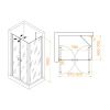 Душевой уголок RGW Passage 060814497-11 90х70 стекло прозрачное профиль хром без поддона