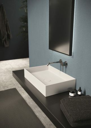 Раковина керамическая Alice Hide 31130101 60х40 накладная цвет белый без отверстий под смеситель