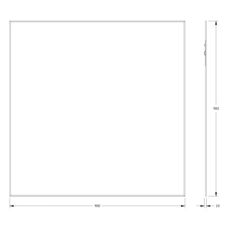 Зеркало Evoform Standard BY 0228 90х90 подвесное