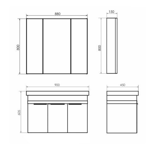 Тумба с раковиной Comforty 00-00010979CF 90x45x60,5 - фото 2
