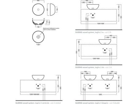 Раковина из сантехнического фаянса Hatria HAPPY HOUR A0Y1VF02 40х40 накладная цвет черный