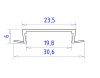Алюминиевый встраиваемый профиль Ambrella Light Alum Profile (Алум Профиле) GP1100AL