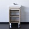 Тумба с раковиной Comforty Марио 00-00008849CF 50х40 напольная цвет белый/бежевый