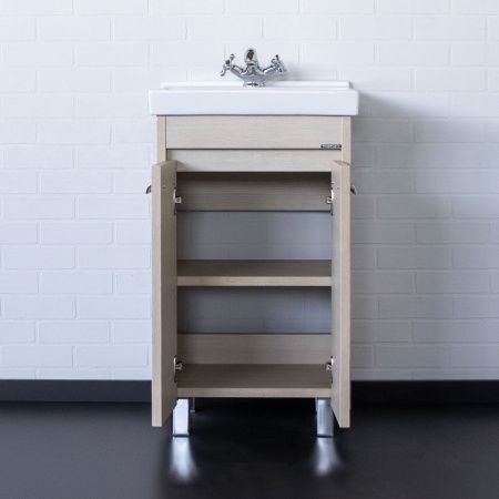 Тумба с раковиной Comforty Марио 00-00008849CF 50х40 напольная цвет белый/бежевый