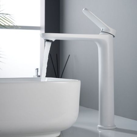 Смеситель для раковины Shevanik S43C S4311C на столешницу белый