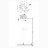 Верхний душ Gessi Goccia 33768#031 30х30 хром