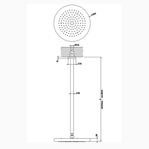 Верхний душ Gessi Goccia 33768#031 30х30 хром - фото 2