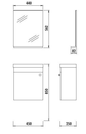 Зеркало Creavit Elmaz EM1045.01 40х60