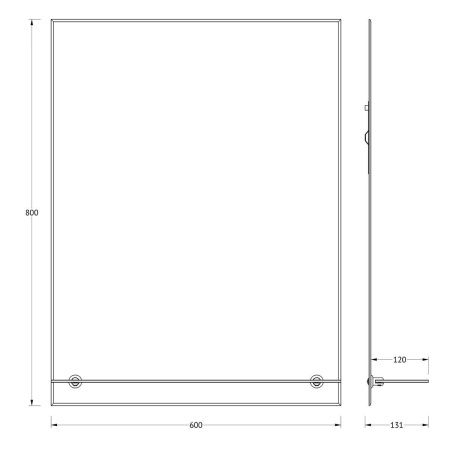 Зеркало Evoform Attractive BY 0506 60х80 подвесное