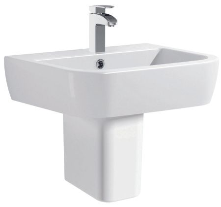 Раковина керамическая Allen Brau Infinity 4.21007.20 60х50 подвесная цвет белый 1 отверстие под смеситель