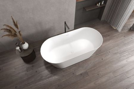 Ванна из искусственного камня Abber Stein AS9605 170х80 отдельностоящая овальная с ножками