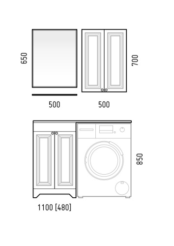 Тумба под раковину Corozo Леон SD-00000890 48х47х85 цвет белый - фото 4