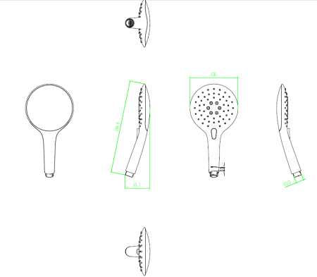 Душевая лейка Bravat FRESH P70142CP-RUS цвет хром